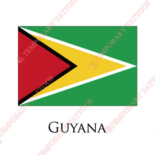Guyana flag Customize Temporary Tattoos Stickers NO.1888